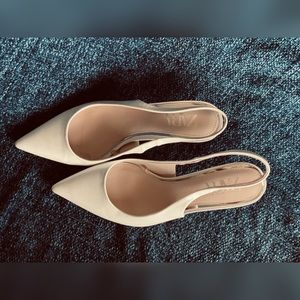 White Slingback Heels